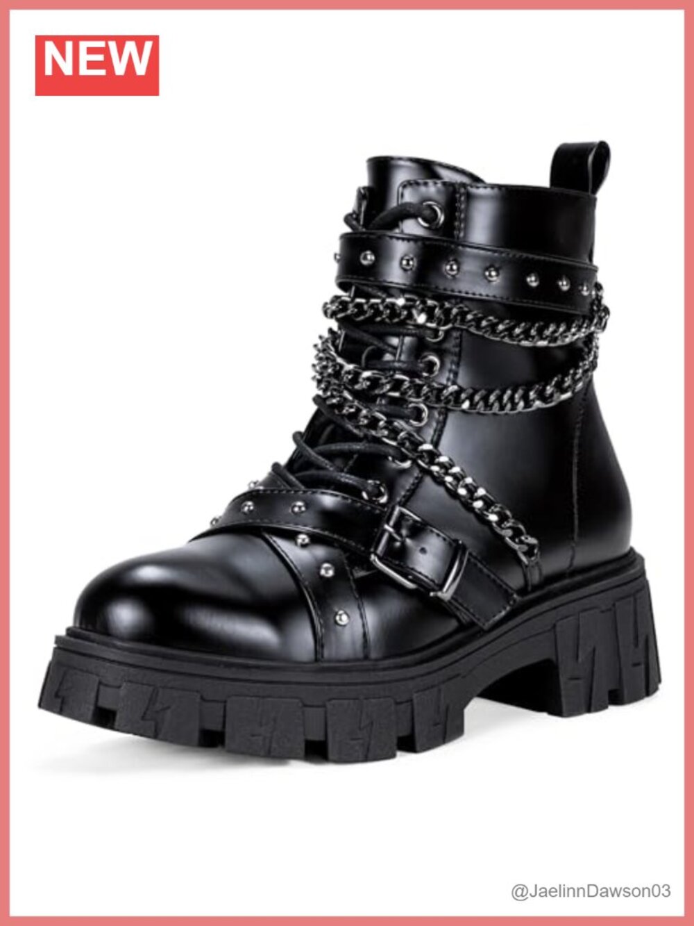 Chelsea Combat Boots Chunky Platform Ankle Faux Leather Lug Sole